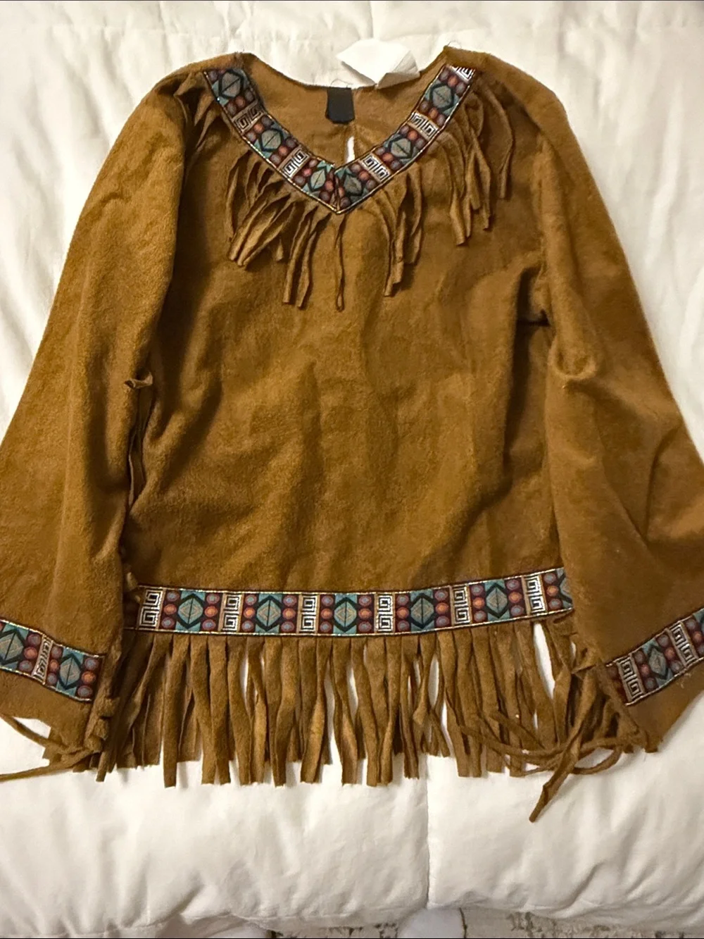 Indian Costume - Brown Fringe Top and Pants
